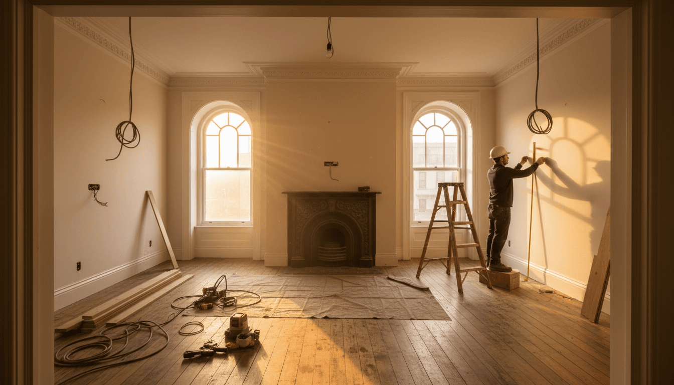 Historic home remodeling with original details preserved